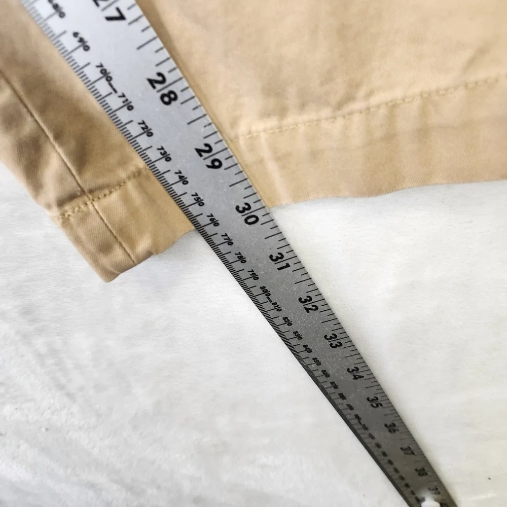 Banana Republic Emerson Chino Pants Mens 34x32 Tan Khaki‎ Straight Leg Cotton